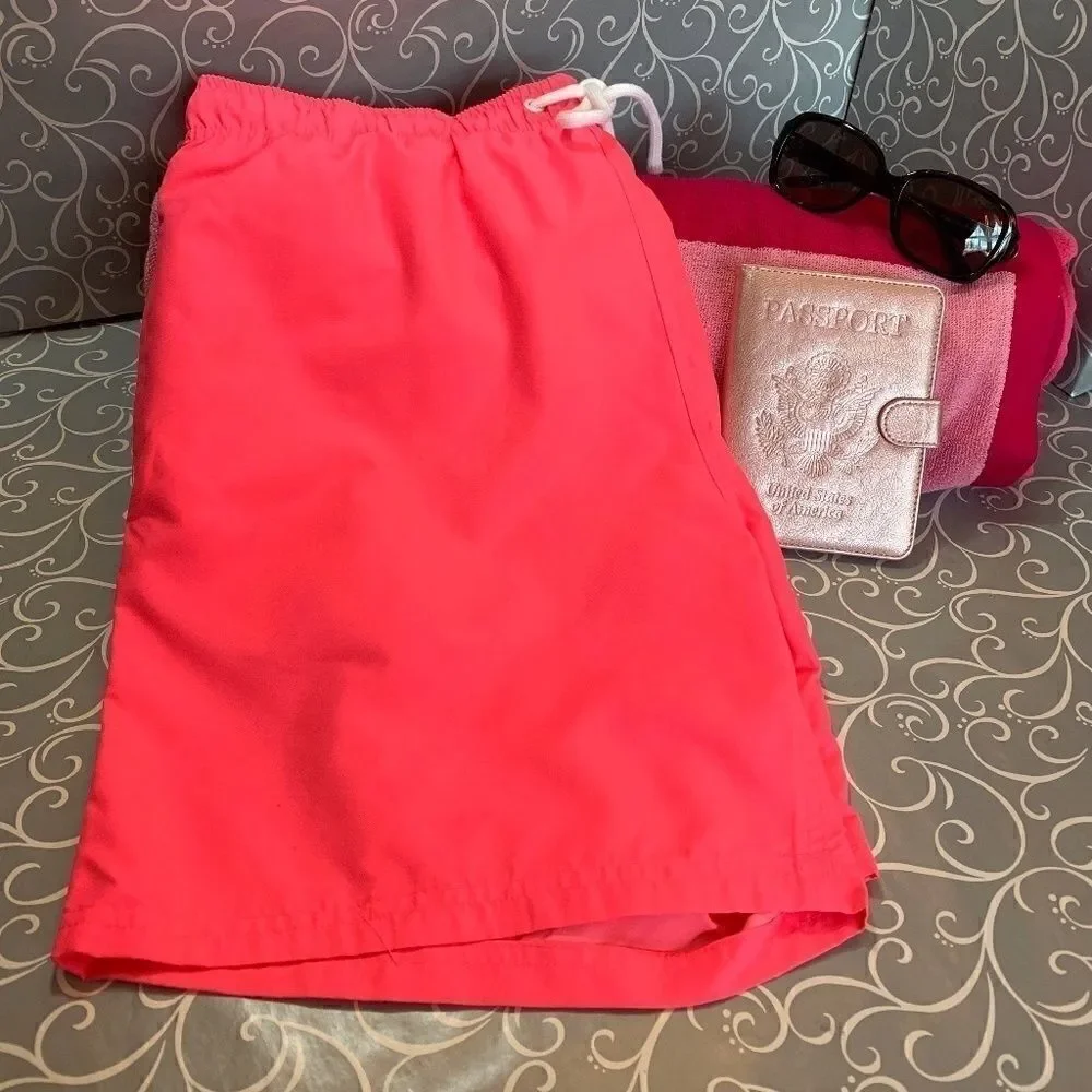 Mens Swim Trunks in Flamingo Pink NWT
